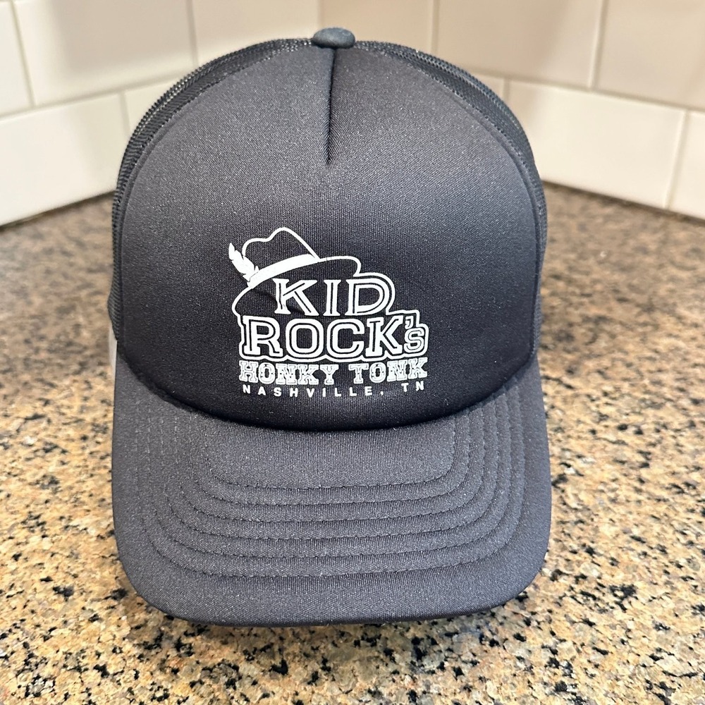 Kid Rock's Honky Tonk Nashville TN Yupoong Classics Trucker Hat Snapback Black